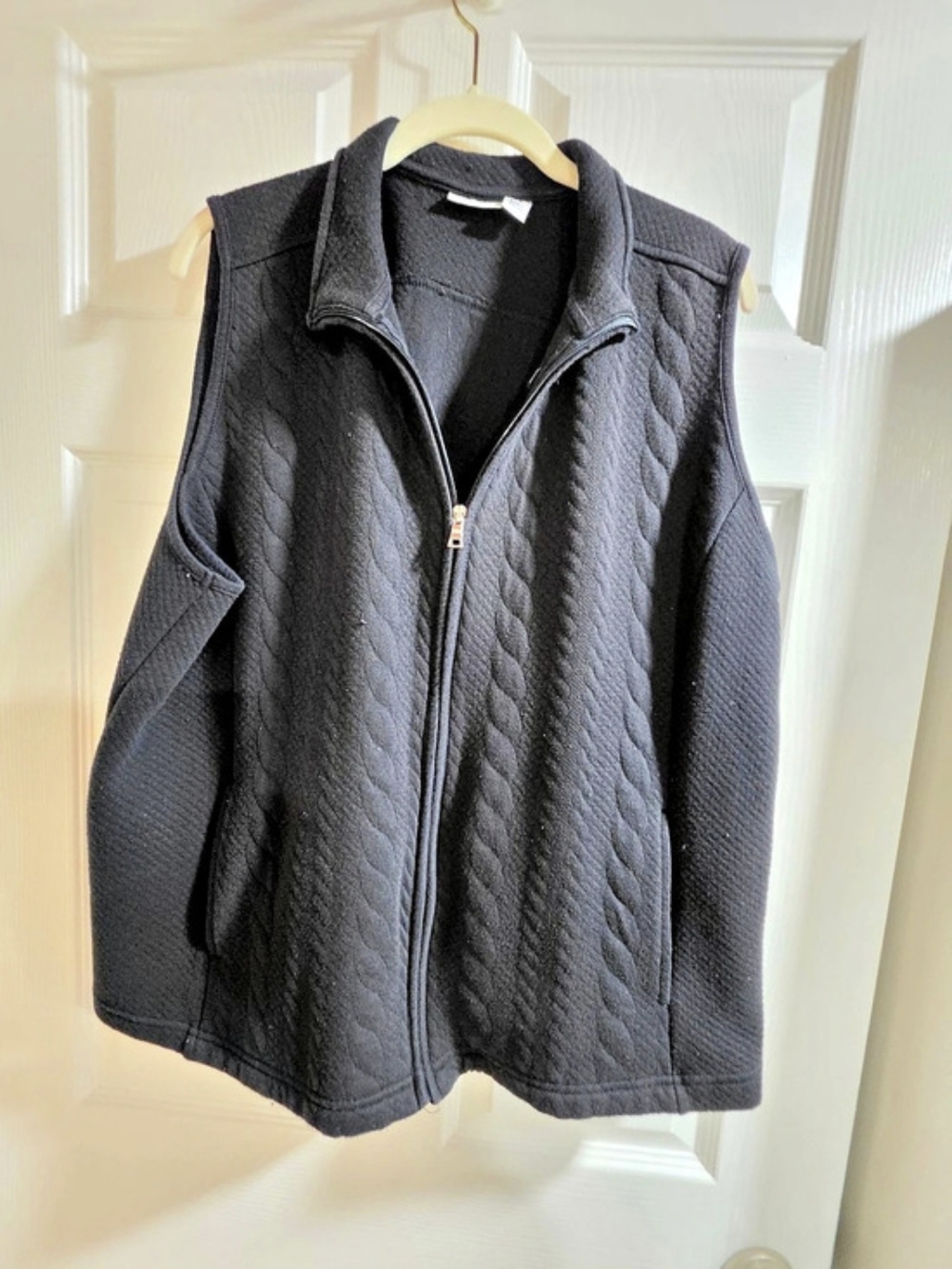Croft & Barrow Black Quilted Vest Size 2X